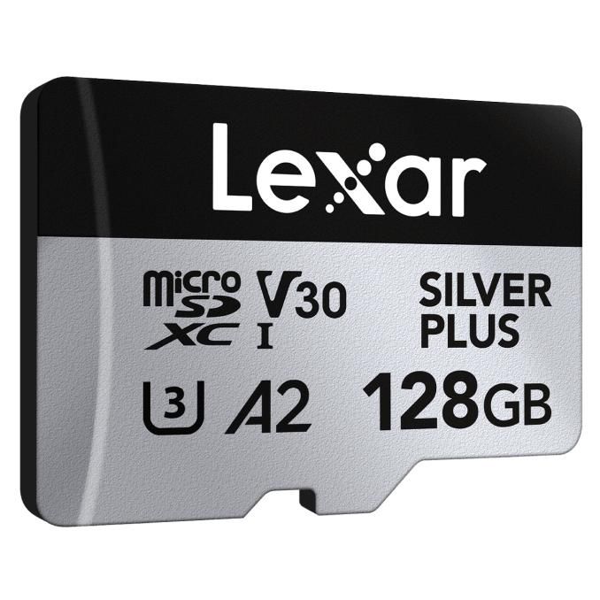Lexar Professional Silver Plus 128GB MicroSDXC UHS-I Class 3