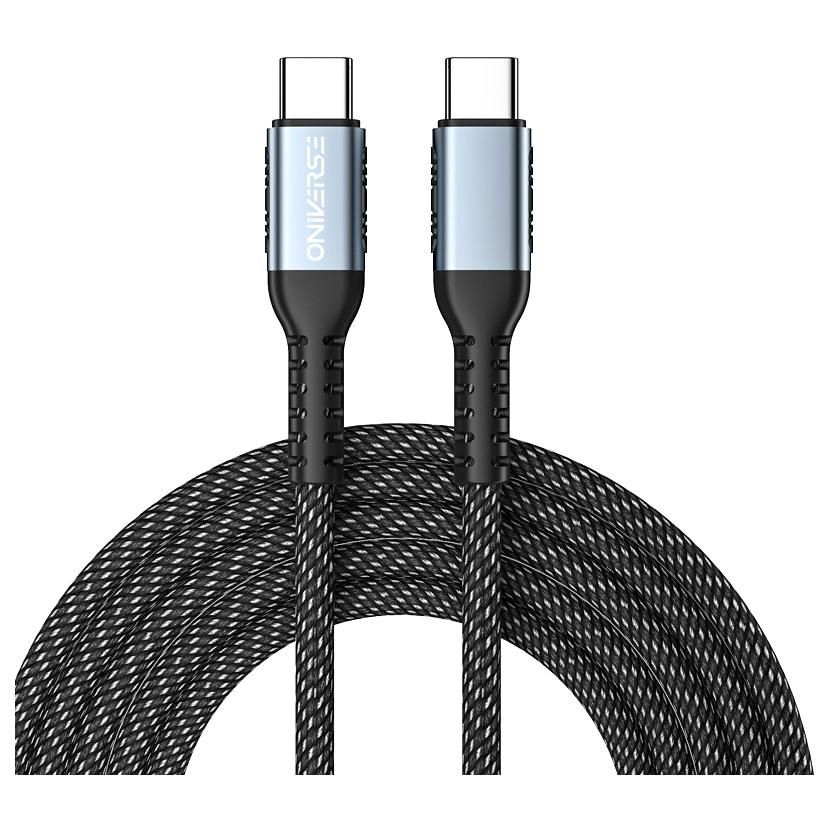 Cable de carga rápida Oniverse 100W USB-C a USB-C - 2 metros - Negro (Multiplataforma)
