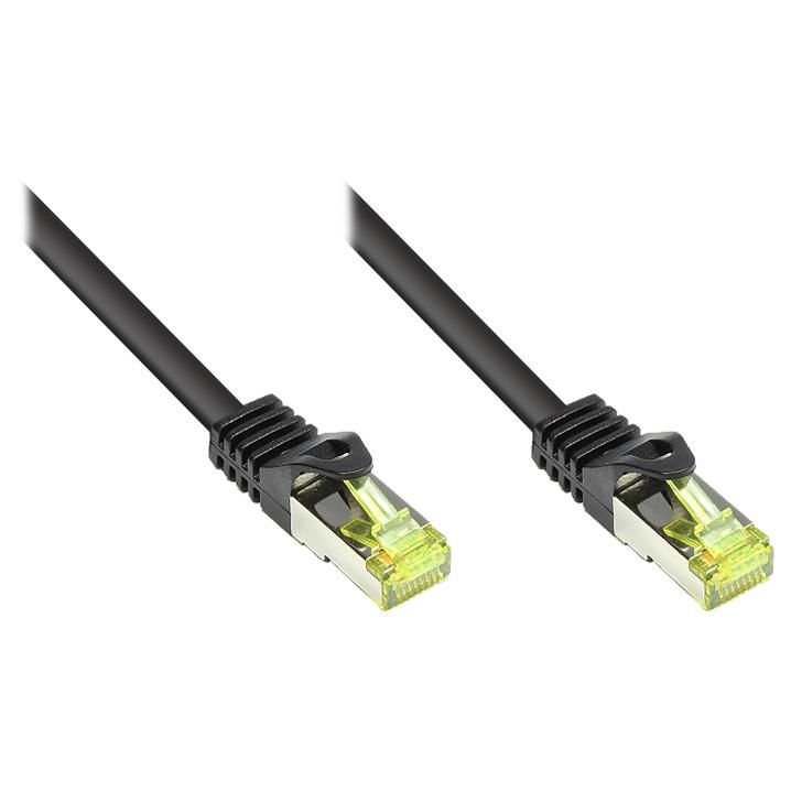 Alcasa Cat7 Network Cable, 2m, Black (S/FTP)