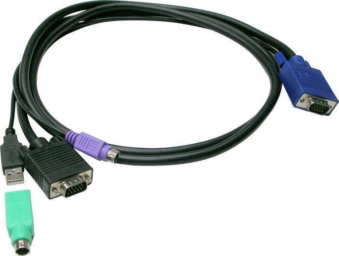 LevelOne ACC-3201 KVM Cable, 6ft Black