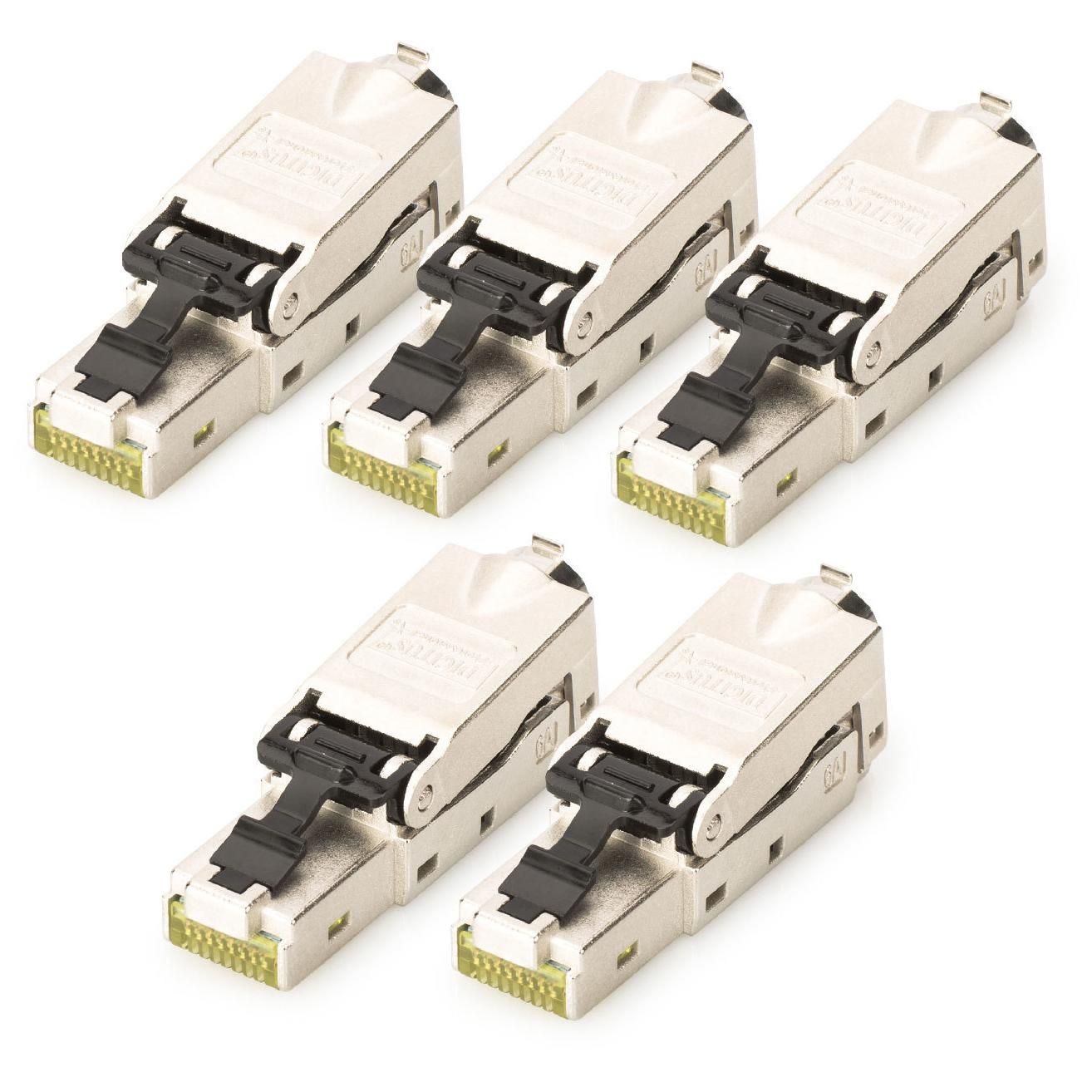 Connecteur blindé RJ45 Digitus pour assemblage sur site - 5 pièces