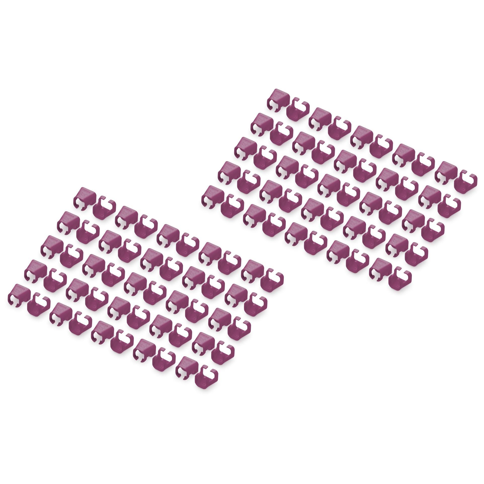 Digitus Color-Coded Cable Clip (Magenta, 100 Pack)