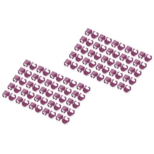 Clip de câble Digitus codé par couleur (Magneta, 100 pièces)