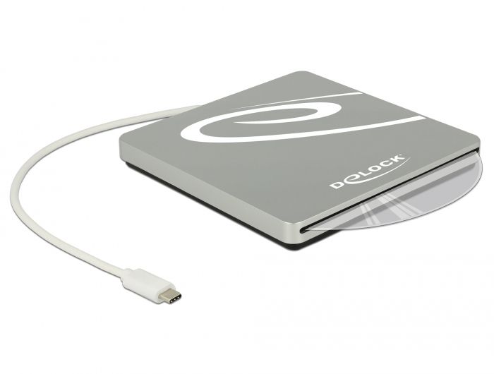 Delock 42605 Optical Drive Enclosure, 5.25" SATA III, Silver