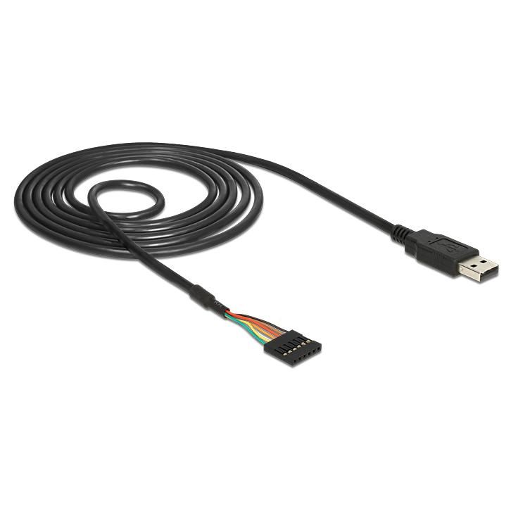 Cable DeLock 1,8 m USB 2.0 A/TTL 6 pines