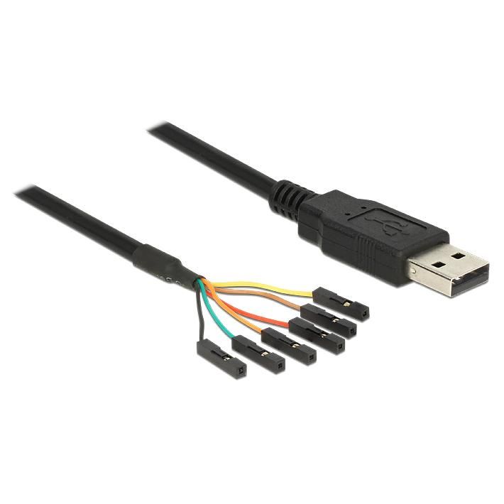 Cable Delock USB 2.0 A / TTL 6 pines de 1,8 metros