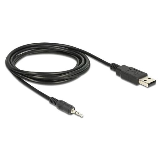 Delock 1.8m USB 2.0-A to 2.5mm Audio Cable, Black