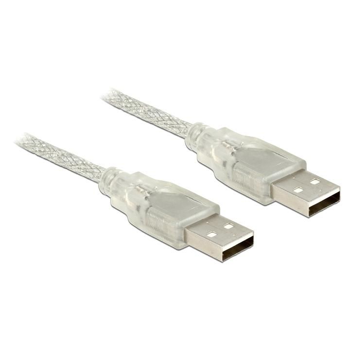 Delock USB 2.0 Cable 5m A to A Transparent