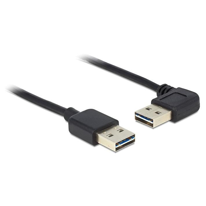 Câble USB 2.0 Delock 2 m A vers A Noir