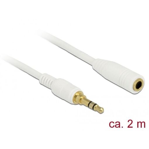 Cable de audio Delock 3,5 mm, 2 m, Blanco