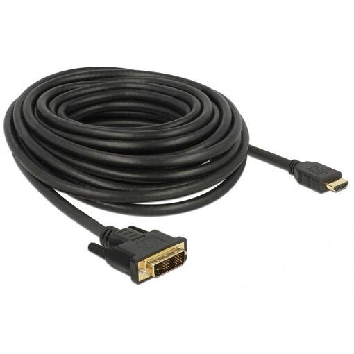 Câble vidéo et adaptateur Delock 10 m HDMI vers DVI-D (Noir)