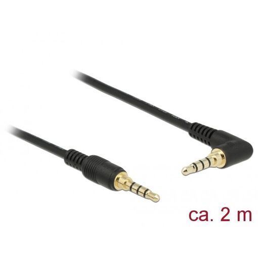 Câble audio Delock 3,5 mm, 2 m, Noir