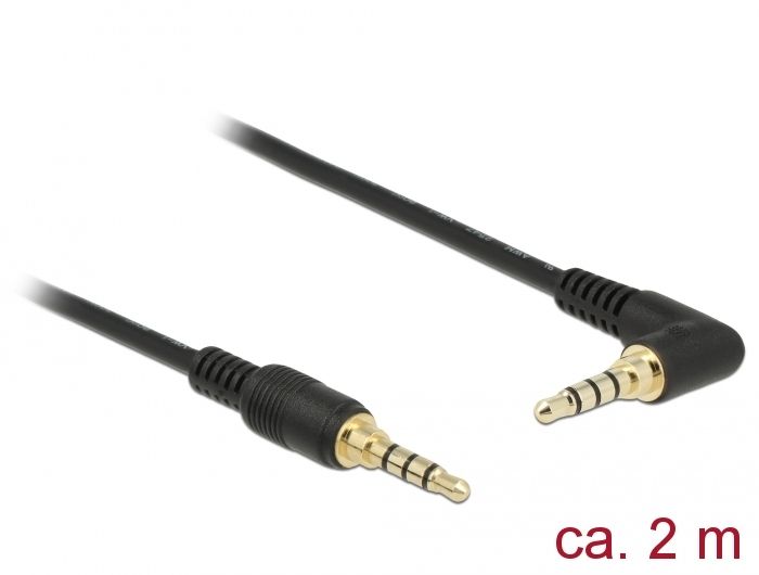 Delock 3.5mm Audio Cable, 2m, Black
