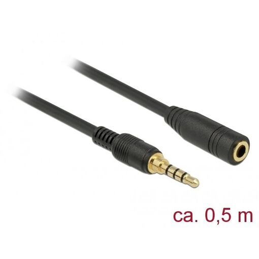 Delock 3.5mm Audio Cable, 0.5m (Male to Female)
