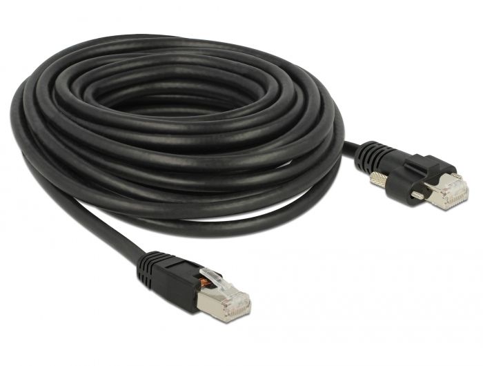 Delock Cat6 Network Cable, 10m, Black (S/FTP)