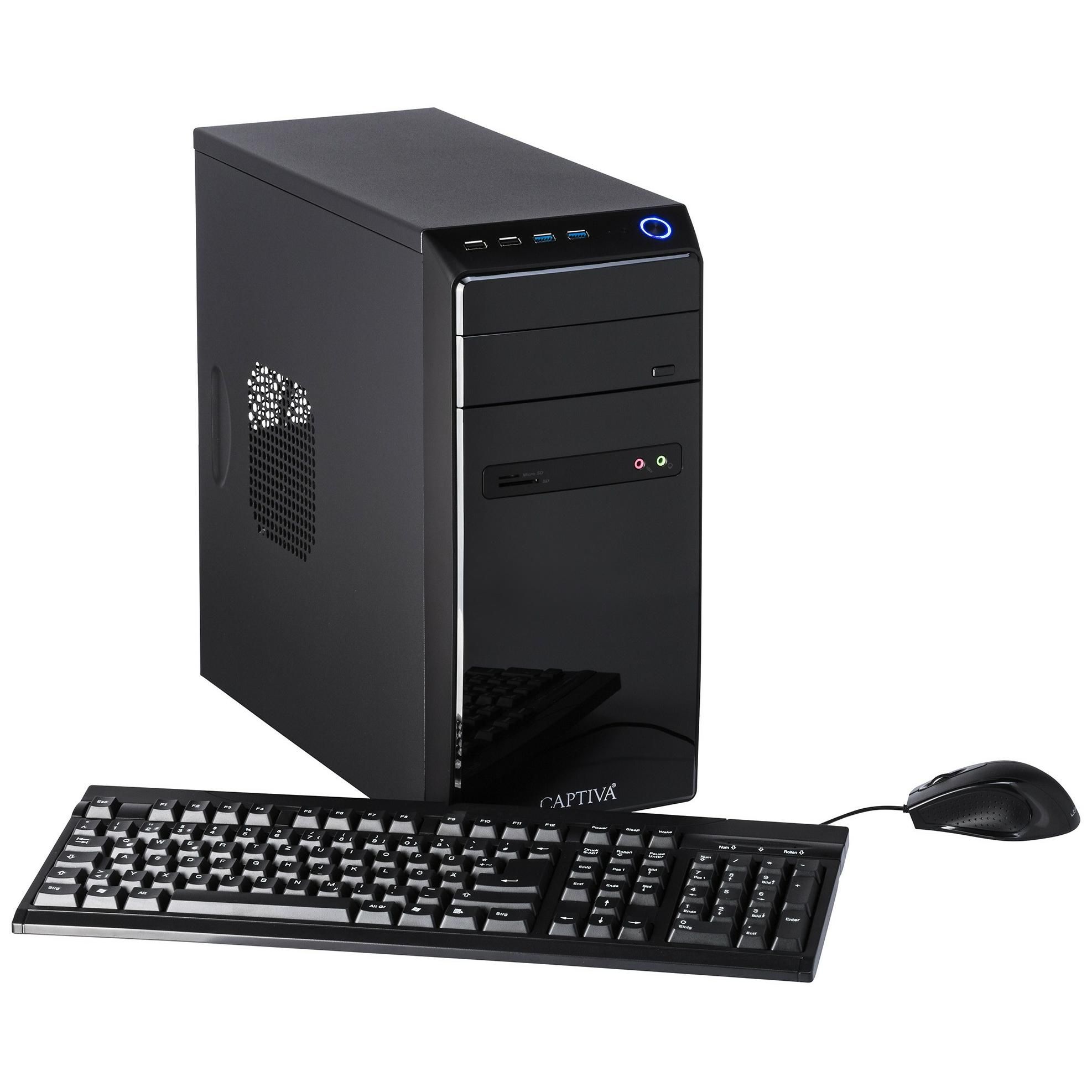 Captiva Power Starter R65-278 AMD Ryzen 5 5600G 16GB DDR4-SDRAM 1TB SSD PC (Black)