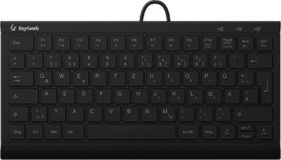 KeySonic KSK-5011ELC Wireless USB QWERTZ German Keyboard - Black