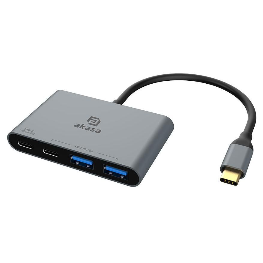 Akasa Type-C Hub & Connector - USB 3.2 Gen 1 (3.1 Gen 1) with 10Gbps Speed