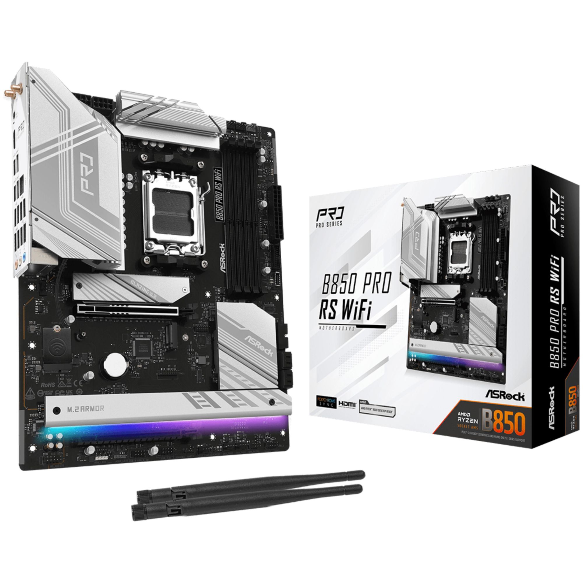 ASRock B850 Pro RS WiFi - AMD B850 Motherboard (AM5, ATX)