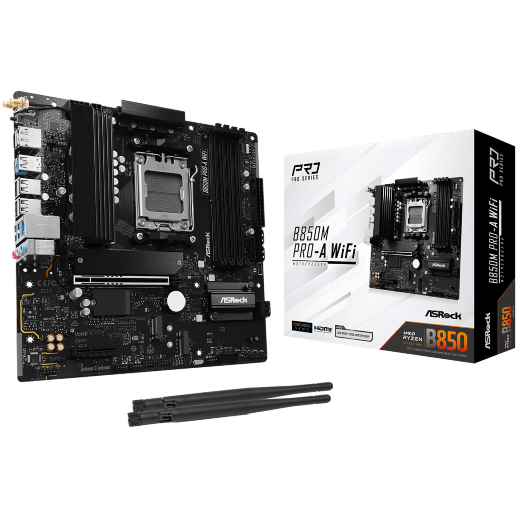 ASRock B850M Pro-A WiFi AMD B850 Micro ATX Motherboard