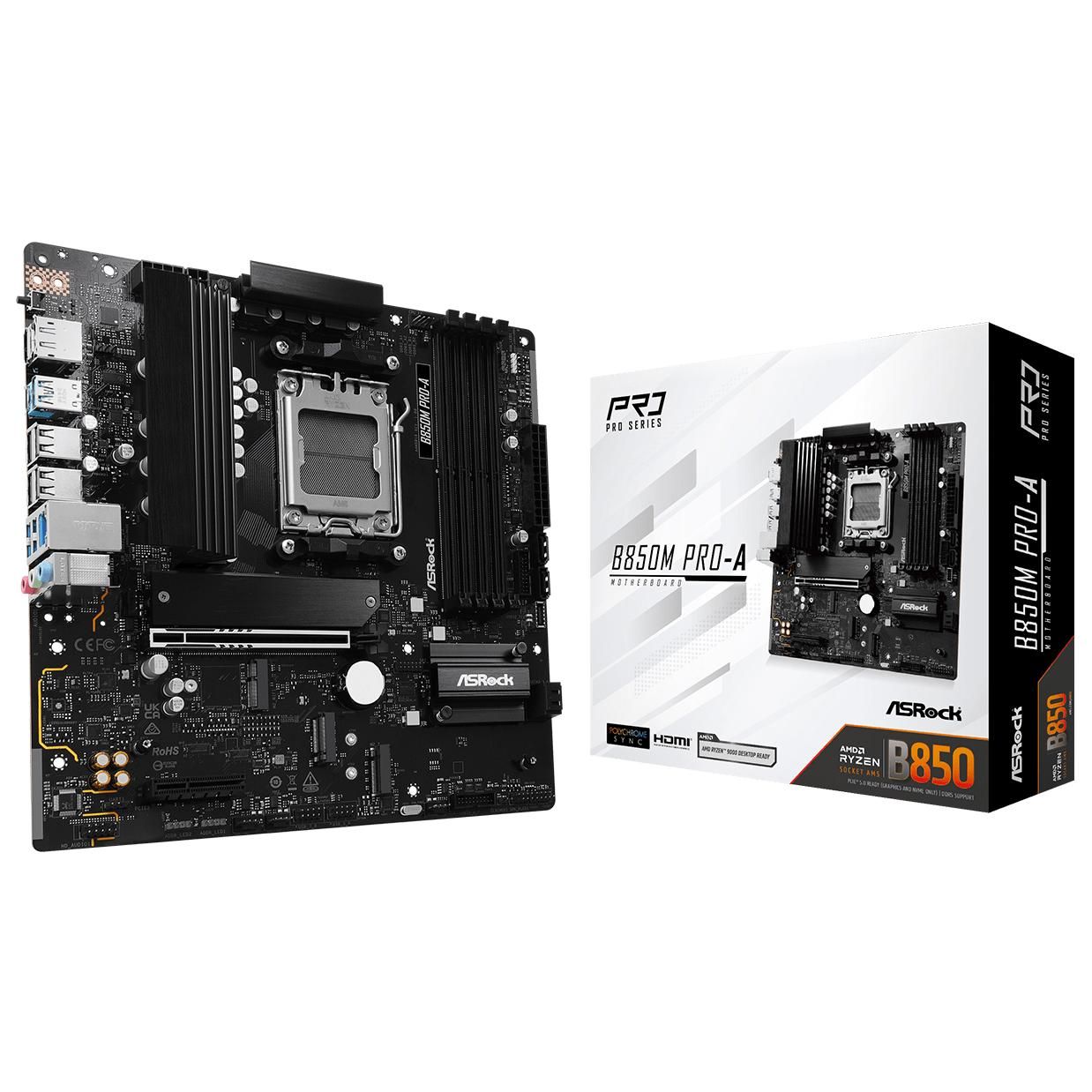 ASRock B850M Pro-A AMD B850 Micro ATX Motherboard (AM5, DDR5, PCIe 5.0)