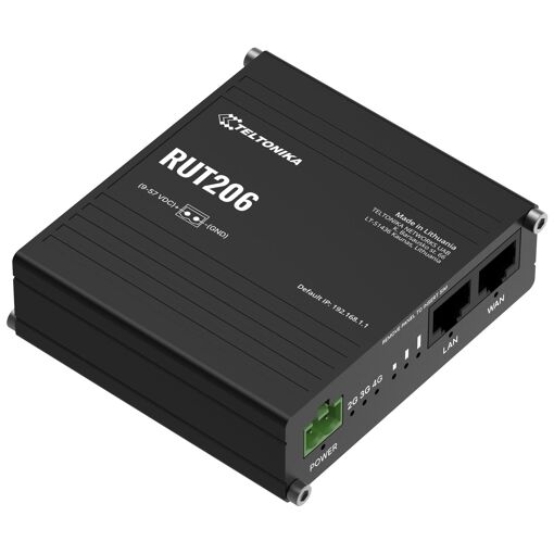 Teltonika RUT206 - Enrutador inalámbrico - WWAN 2,4 GHz - 3G, 4G, 2G - Montaje en riel DIN, montaje en pared