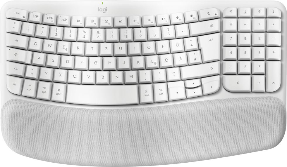 Logitech Wave Keys for Mac Wireless Keyboard QWERTZ German White
