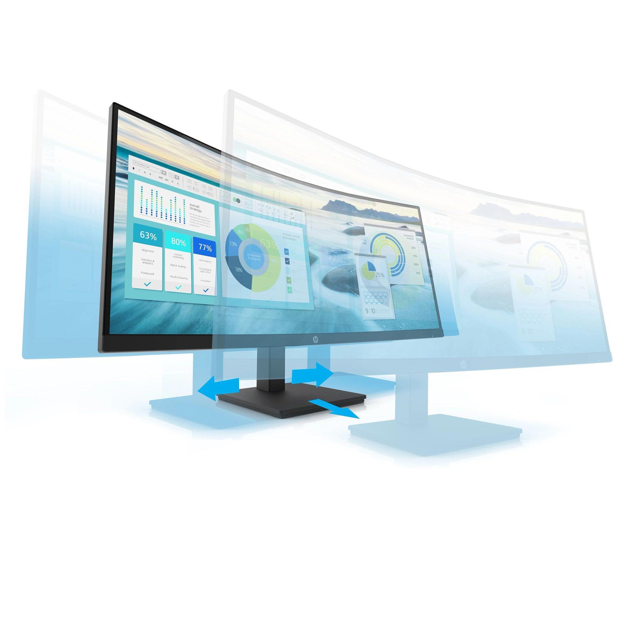 HP Curved Monitor P34hc G4 WQHD USB-C