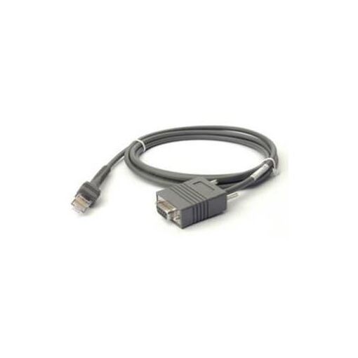 Cable Zebra, Gris, 2.1336 m, Conector RS232 DB9