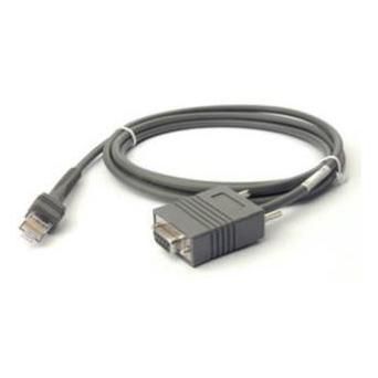 Zebra Cable, Grey, 2.1336m, RS232 DB9 Connector