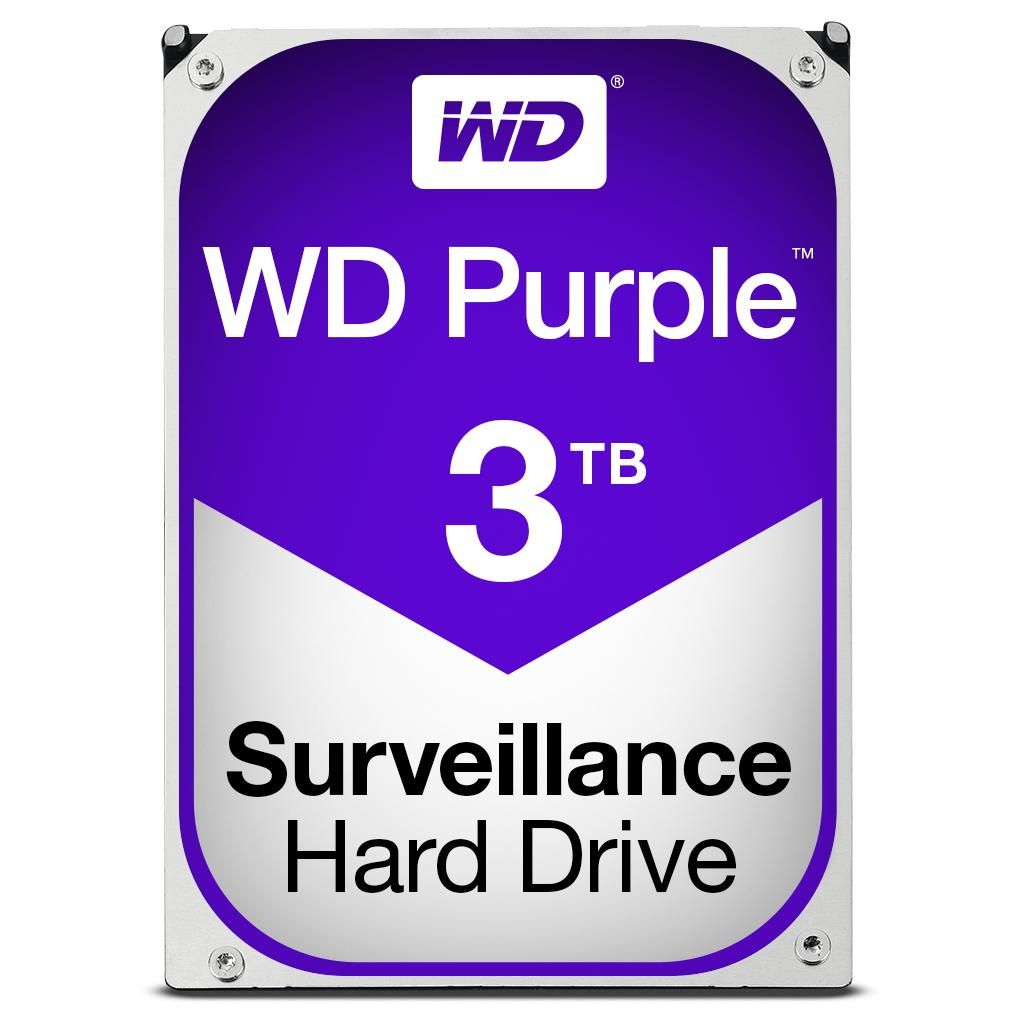 Western Digital Purple 3TB HDD, 5400 RPM, 64MB, 3.5" SATA III