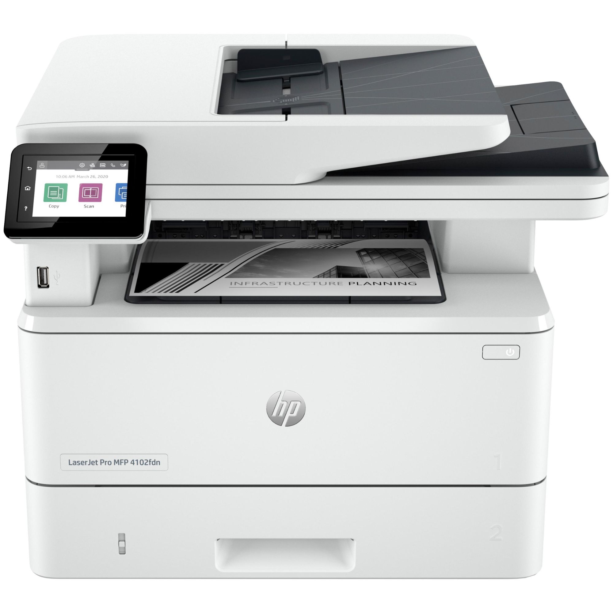 HP LaserJet Pro 4102fdn Monochrome Multifunction Printer, Ethernet Only; Copier, Scanner