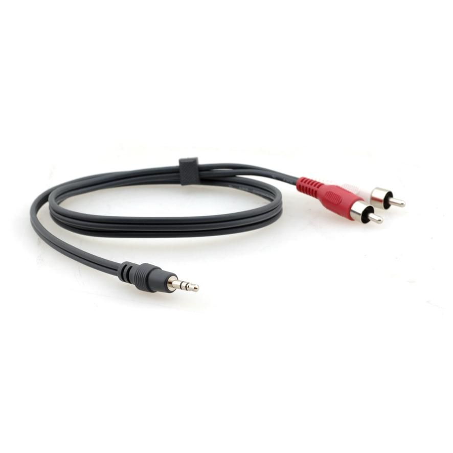 Cable de audio Kramer Electronics de 3 metros, 3.5mm a 2 x RCA