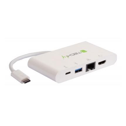 Estación de carga Techly USB-C 3.2 Gen 1 (3.1 Gen 1) - Blanco