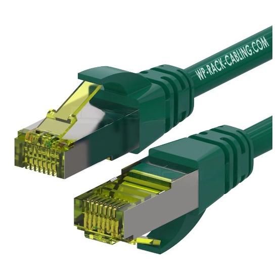WP Cat6a Network Cable, 3m, Green (S/FTP)