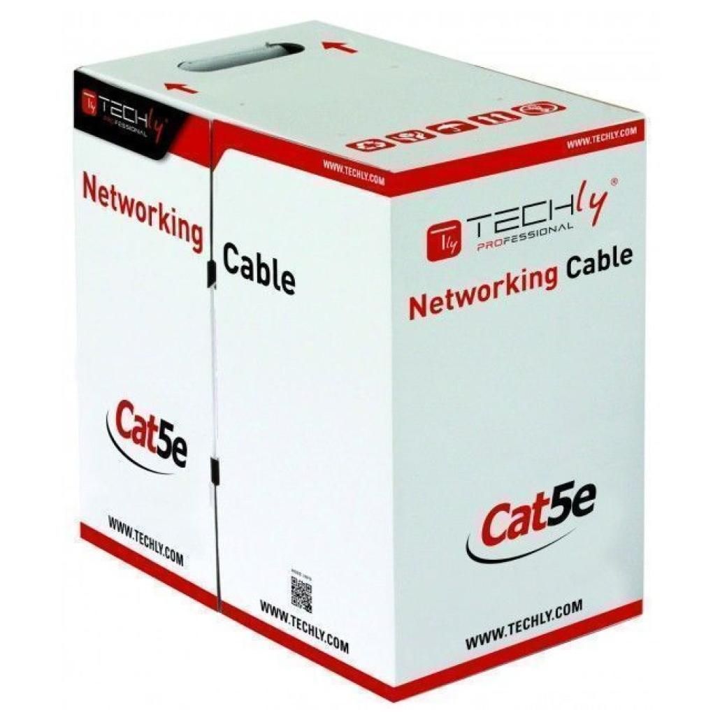 Techly Cat5e Network Cable, 305m, Black (FTP)