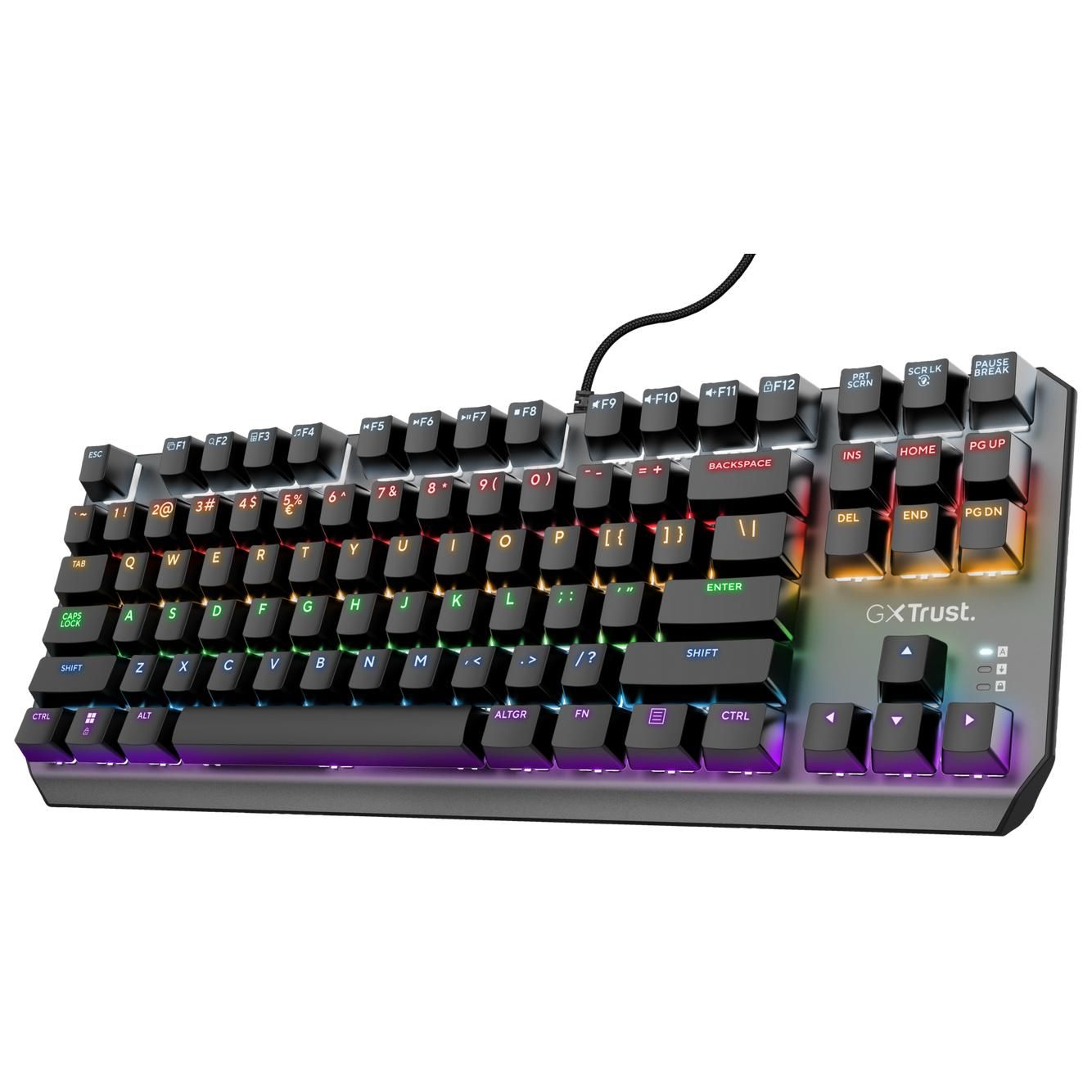 Trust GXT 834 Callaz Gaming Keyboard, USB QWERTY, Black