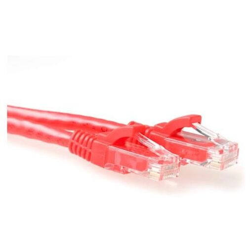 Cable de red ACT IS8500 Cat6 UTP, 0,5 m, Rojo