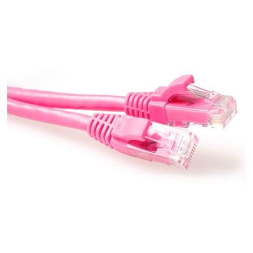 Cable de red ACT Cat6A UTP 3m - Rosa