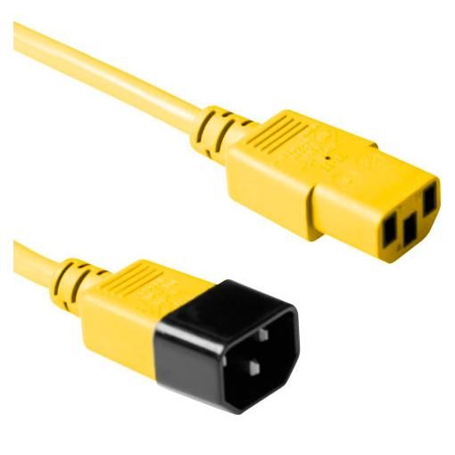 ACT C13-C14 3m Yellow Cable Coupler