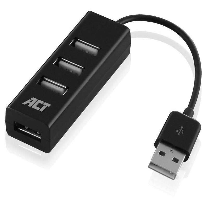 ACT AC6205 USB 2.0 Hub & Adapter - Black