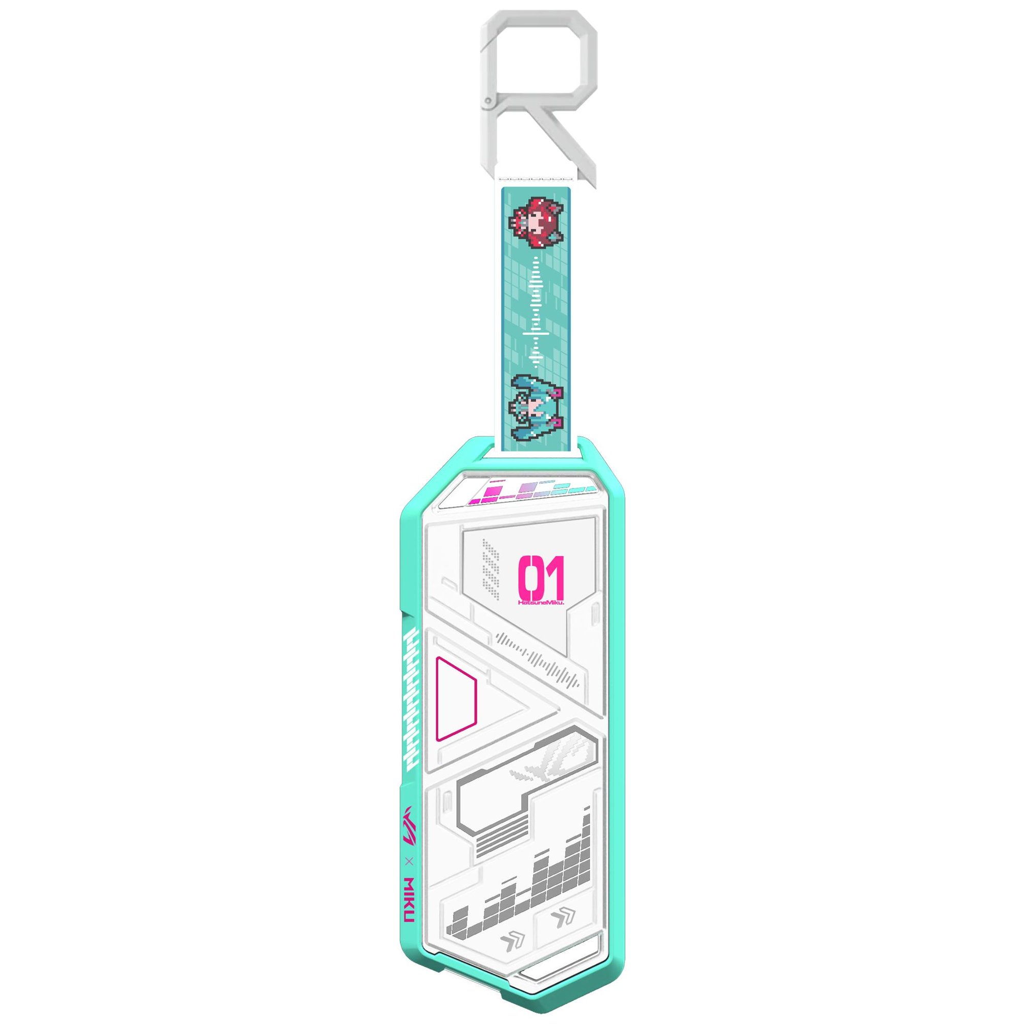 ASUS ROG Strix Arion Edición Hatsune Miku - Caja externa - Tarjeta M.2 NVMe - USB-C 3.2 (Gen 2x1) - Blanco lunar