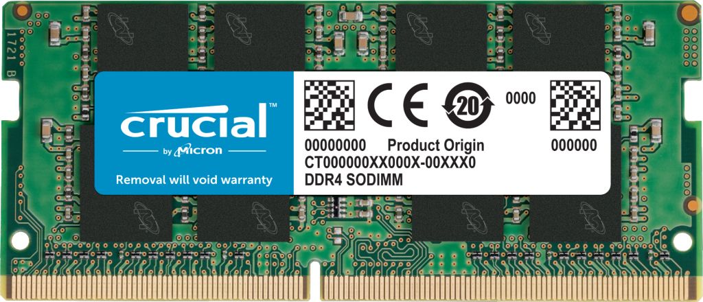 Crucial 8GB DDR4 Memory Module (1x8GB, 3200MHz, 260-pin SO-DIMM)