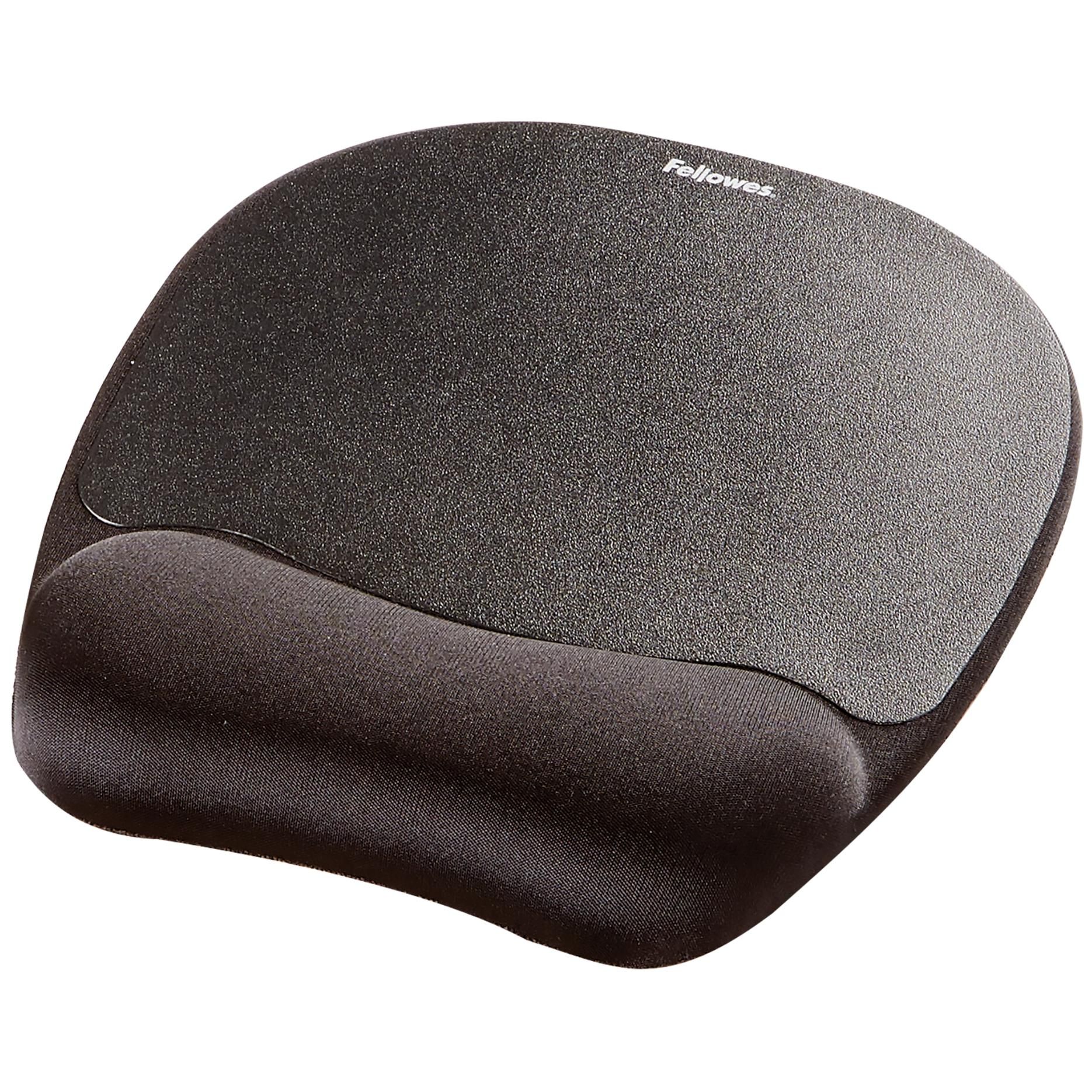 Fellowes Mouse Pad - Ergo Memory Foam Wrist Rest - Black