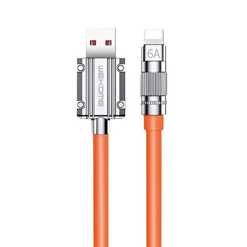 Câble de charge et transfert rapide Wekome Usb-A Lighting 6A 1m Orange