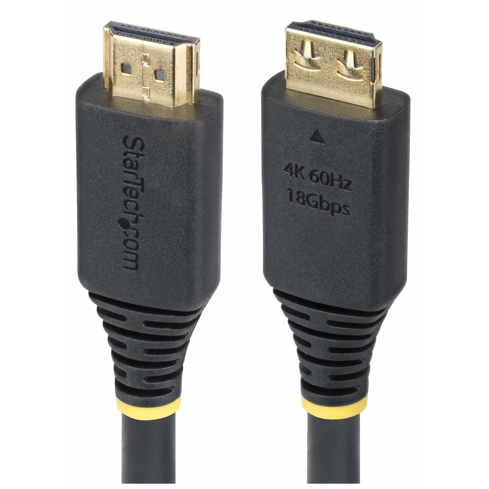 StarTech.com High-Speed HDMI Cable, 5m, Male to Male, Shielded, Black, Halogen-Free, Passive, 4K60Hz, 1440p (UWQHD) 144Hz Support, 1080p 240Hz
