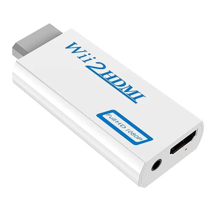 Adaptador HDMI Yuan Yuan - 123 - Wii a HDMI 1080p - Salida de audio de 3,5 mm - Blanco - Alta calidad