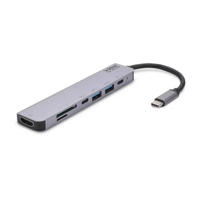 SAVIO AK-47 USB Hub - Type-C, Aluminium, 5000 Mbit/s