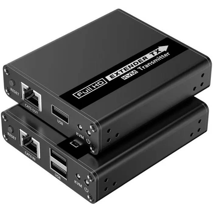 PremiumCord 4K & Full HD HDMI KVM Extender up to 70m with USB Transmission