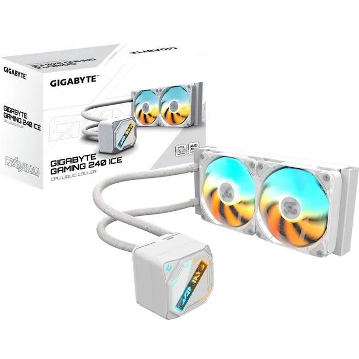 Gigabyte Water Cooling 240 ICE Gaming Radiator, 2x120mm ARGB, LGA1851/AM5, White